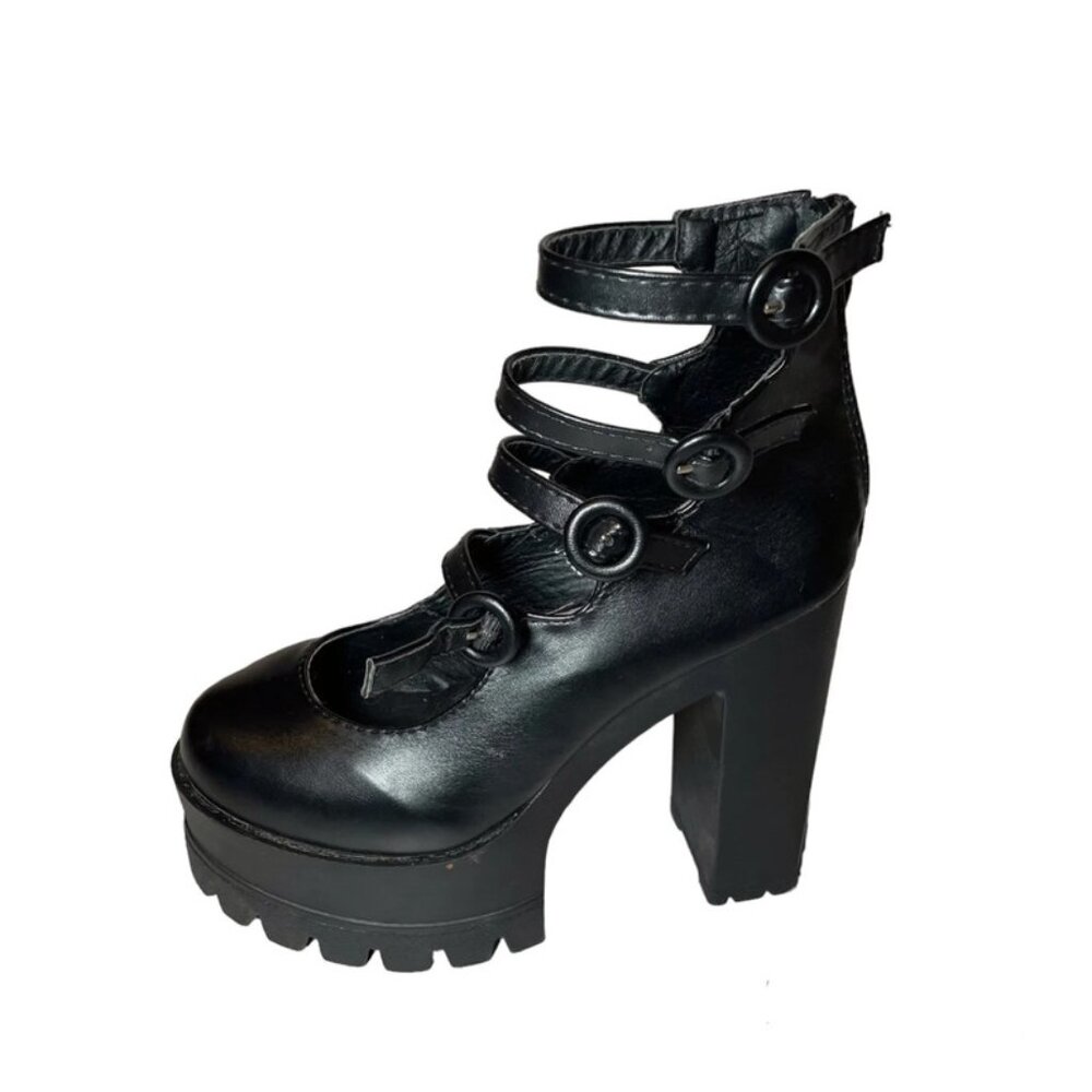 Us Size 7.5 Back strapy platform heels